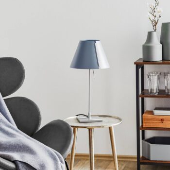 Luceplan Costanzina stolná hliník, betónovo-sivá