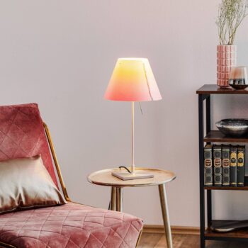 Luceplan Costanzina stolná lampa hliník ružová