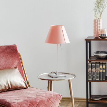 Luceplan Costanzina stolná lampa hliník ružová