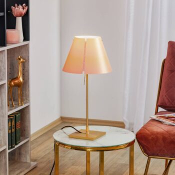 Luceplan Costanzina stolná lampa mosadz ružová