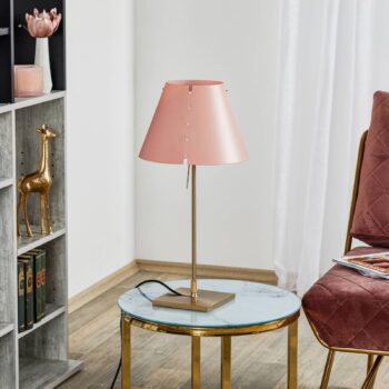 Luceplan Costanzina stolná lampa mosadz ružová