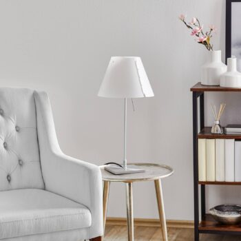 Luceplan Costanzina stolová lampa hliník, biela