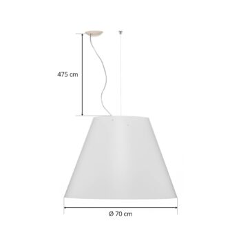 Luceplan Grande Costanza – závesná lampa, biela