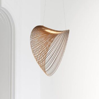 Luceplan Illan LED drevená závesná lampa, Ø 80 cm