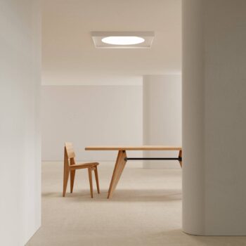 Luceplan Kazetové nástenné svietidlo LED fázový rez 60x60cm