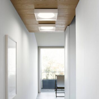 Luceplan Kazetové nástenné svietidlo LED fázový rez 60x60cm