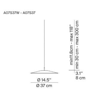 Luceplan Koinè LED závesné svetlo 927 Ø37cm biela
