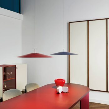 Luceplan Koinè LED závesné svietidlo 927 Ø110cm červená