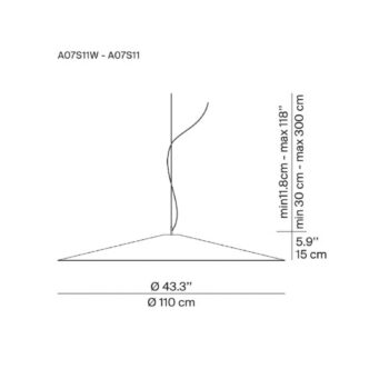 Luceplan Koinè LED závesné svietidlo 927 Ø110cm červená