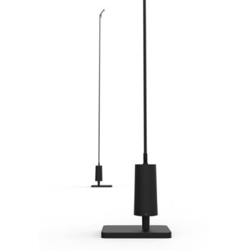 Luceplan LED chodníkové svetlo Flia, výška 75 cm, čierne, plast