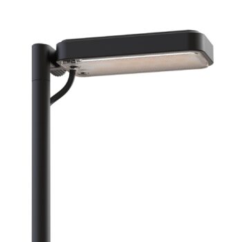 Luceplan LED chodníkové svetlo Flia, výška 75 cm, čierne, plast
