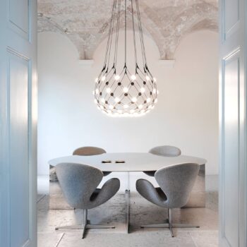 Luceplan Mesh závesná lampa Ø 100 cm 2 m zavesenie