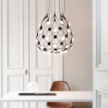 Luceplan Mesh závesná lampa Ø 100 cm Wireless 3m