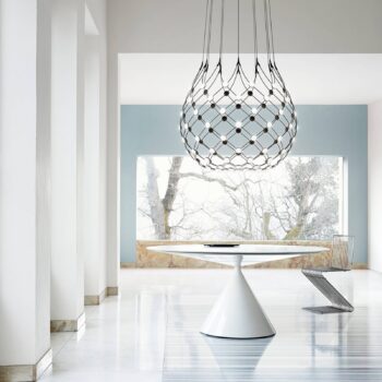 Luceplan Mesh závesná lampa Ø 100cm 1m zavesenie