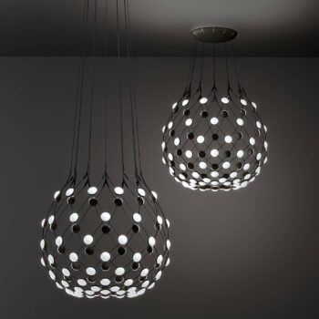 Luceplan Mesh závesné LED Ø 80 cm 1 m zavesenie
