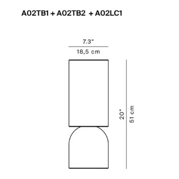 Luceplan Nui B LED terasové svetlo z betónu DALI