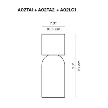 Luceplan Nui LED svetlo na terasu z betónu DALI