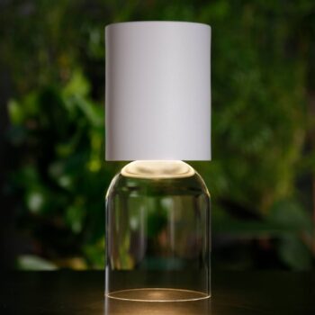 Luceplan Nui Mini stolová lampa batéria IP54 biela