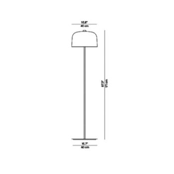 Luceplan Zile stojaca lampa, čierna matná