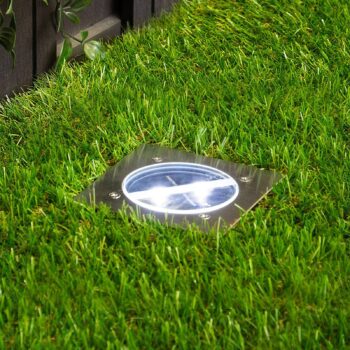 Lugo solárny LED reflektor do zeme, IP44, 10,5 x 10,5 cm