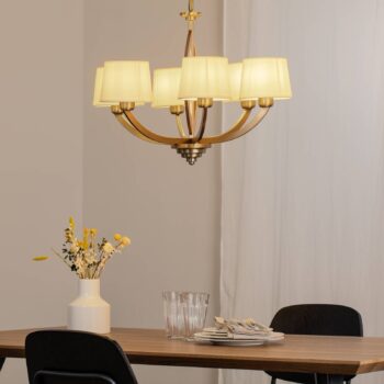 Luster AV-1876-6ES 6-plameňové s tienidlami na lampu