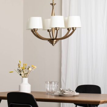 Luster AV-1876-6ES 6-plameňové s tienidlami na lampu