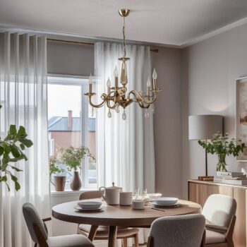 Luster Castro, mosadz antik, 5-pl