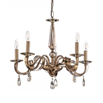 Luster Castro, mosadz antik, 5-pl
