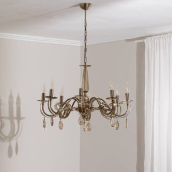 Luster Castro, mosadz antik, 8-pl