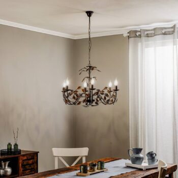 Luster Collana kovový 6-plameňové bronzový