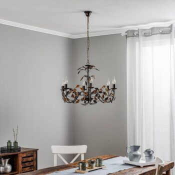 Luster Collana kovový 6-plameňové bronzový