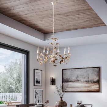 Luster Collana kovový 6-plameňové slonová kosť
