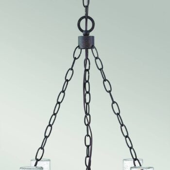 Luster Collier, 5-pl., čierny, oceľ, sklo, E27