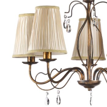 Luster Delia, bronzová farba, 5 svetiel, Ø 68 cm