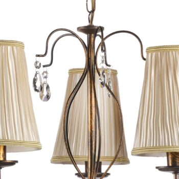 Luster Delia, bronzová farba, 5 svetiel, Ø 68 cm