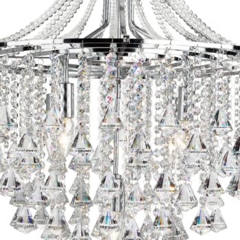 Luster Dorchester, krištáľové sklo, 5 svetiel, Ø 64 cm, E14