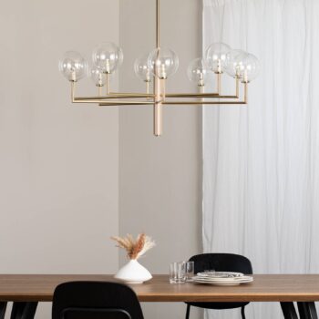 Luster Feme, zlatý, sklo, 10-pl., G9