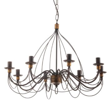 Luster Fiamma Marrone 8-pl. bez tienidiel na lampu