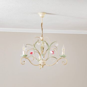 Luster Florina s kvetinovým dekorom, 3-pl