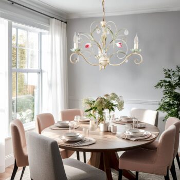 Luster Florina s kvetinovým dekorom, 3-pl