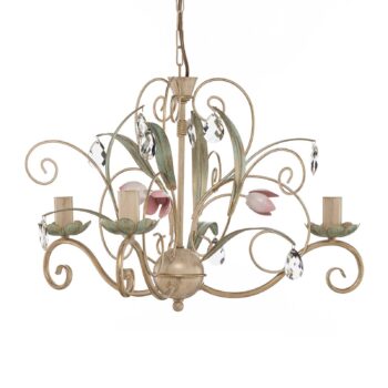 Luster Florina s kvetinovým dekorom, 3-pl