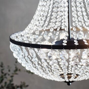 Luster GRÄNSÖ, čierny, IP20, Ø 50 cm