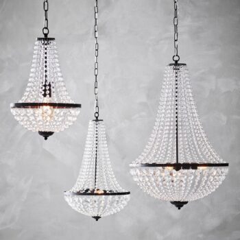 Luster GRÄNSÖ, čierny, IP20, Ø 50 cm