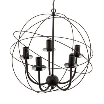 Luster Globe 5-plameňové čierne