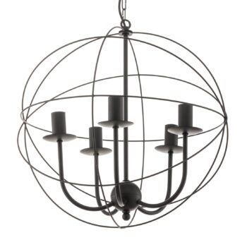 Luster Globe 5-plameňové čierne