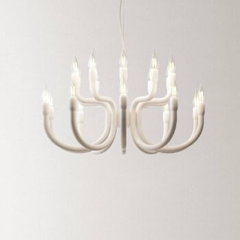 Luster Karman Snoob, biely, Ø 73 cm, hliník, 20 svetiel.
