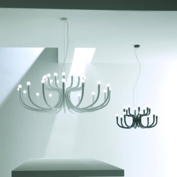 Luster Karman Snoob, čierny Ø 73 cm hliník 20 svetiel.
