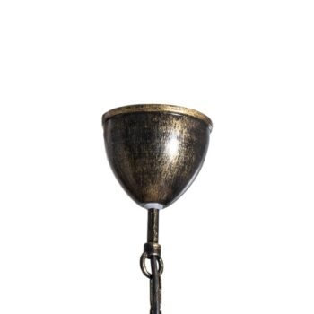 Luster Korfu, 5-pl., Ø 68 cm, zlatá farba antik