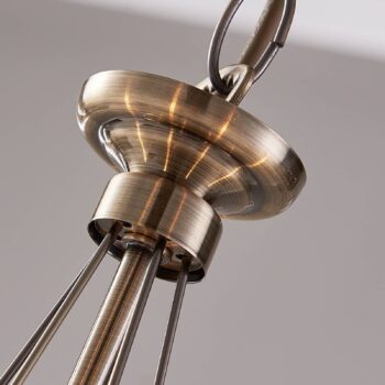 Luster Lindby Marnia, 5 svetiel, Ø 40 cm, antická mosadz, E14