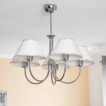 Luster London chróm/krém, 5-plameňové
